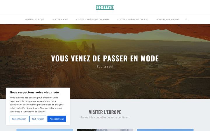 Screenshot of eco-travel.fr
