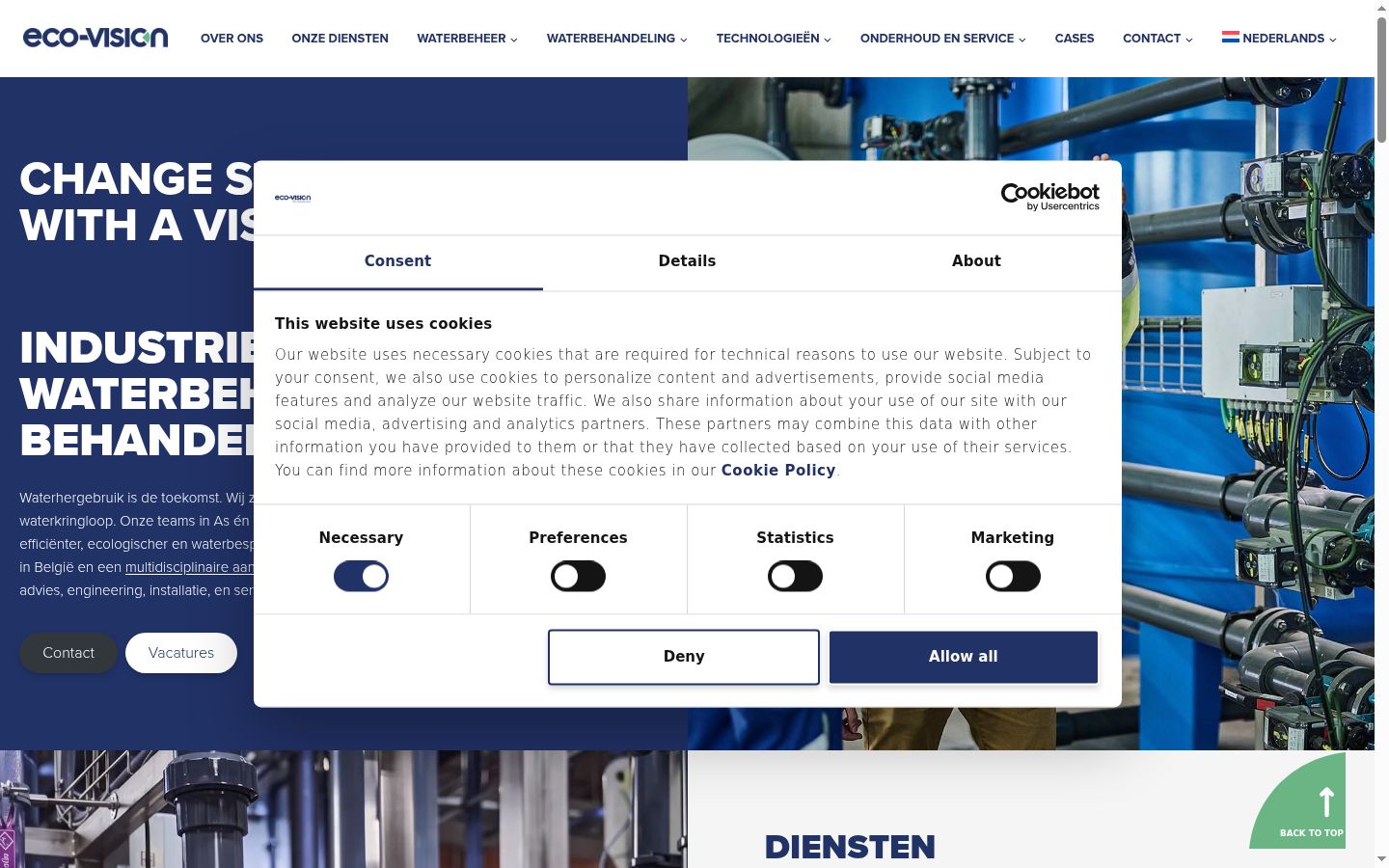 Screenshot tal-banner tal-kunsens muri qabel kwalunkwe interazzjoni