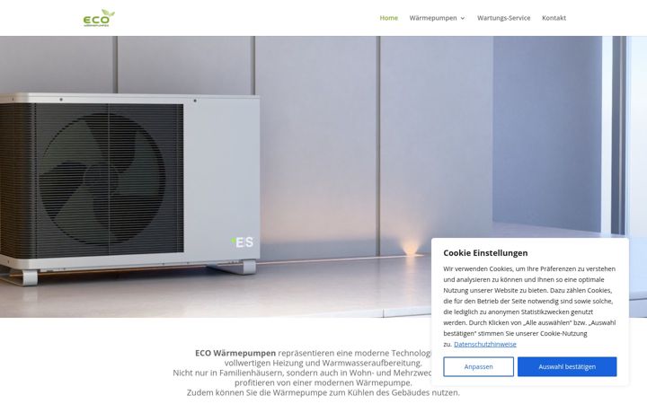 Screenshot of eco-waermepumpen.ch