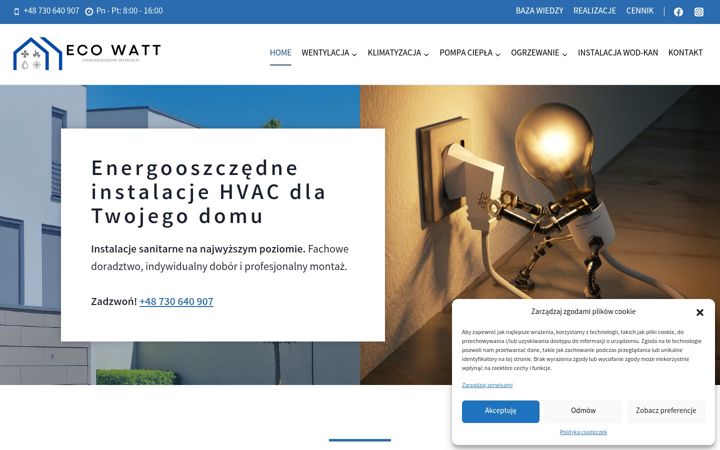 Kuvakaappaus sivustosta eco-watt.pl