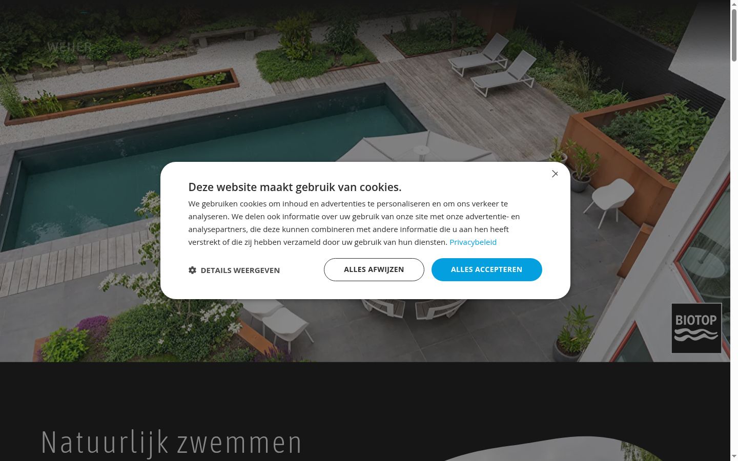 Snímek obrazovky baneru souhlasu zobrazeného před jakoukoli interakcí