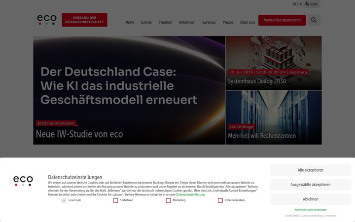 Screenshot of eco.de