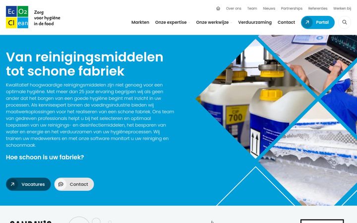 Screenshot of eco2clean.nl