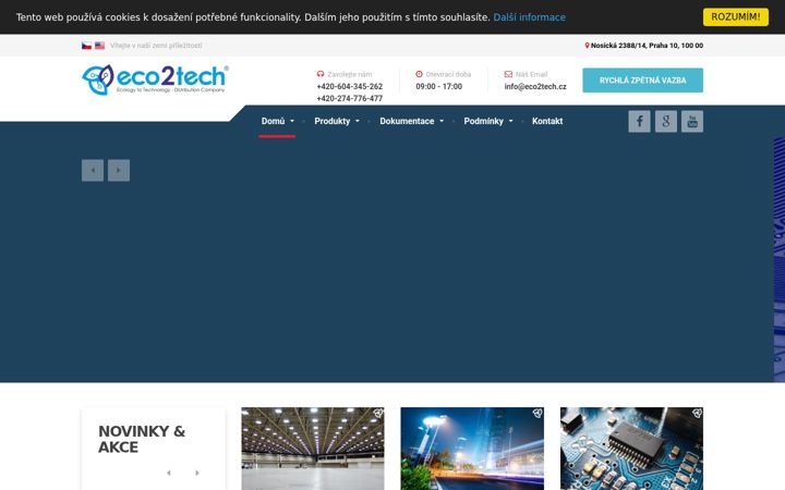 Snimka zaslona za eco2tech.cz