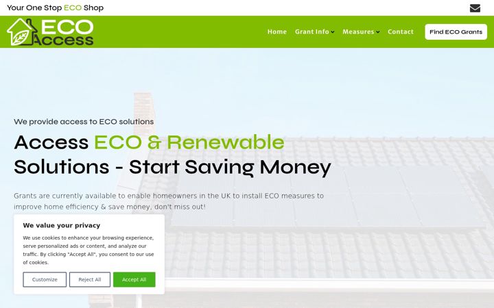 Screenshot of ecoaccess.co.uk