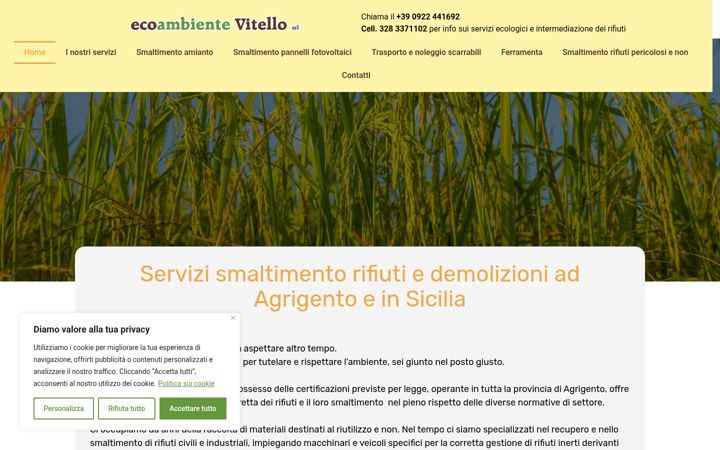 Screenshot ta' ecoambientevitello.eu