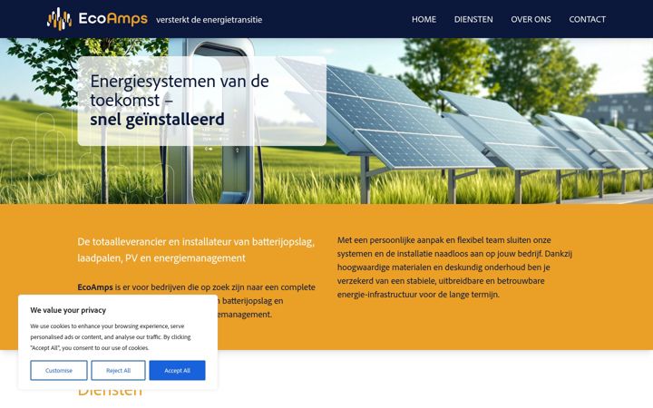 Screenshot of ecoamps.nl
