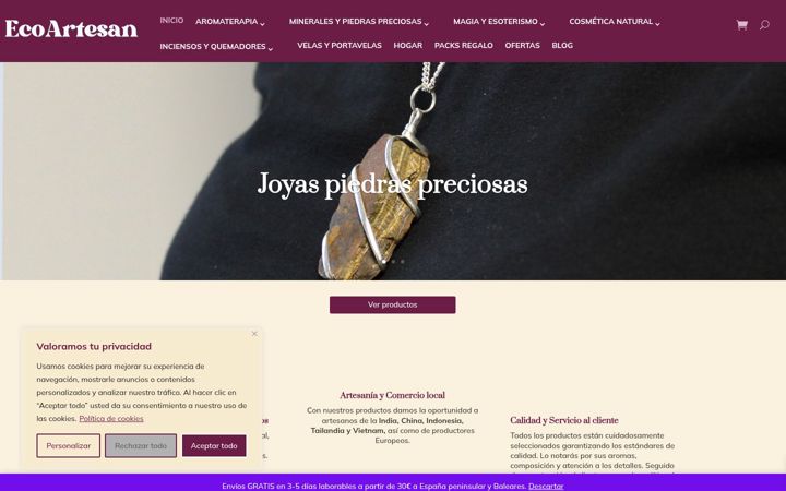 Screenshot of ecoartesan.com