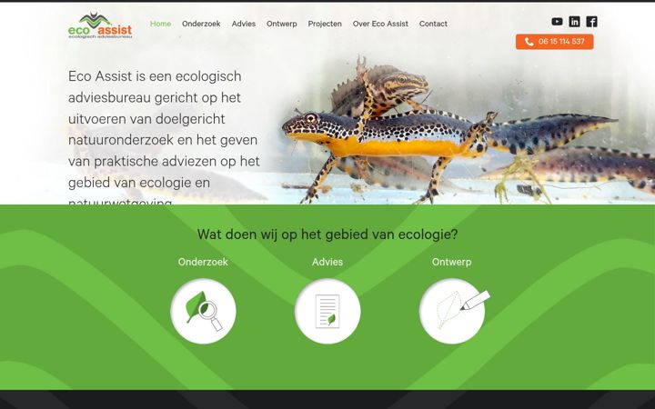 Screenshot van ecoassist.nl