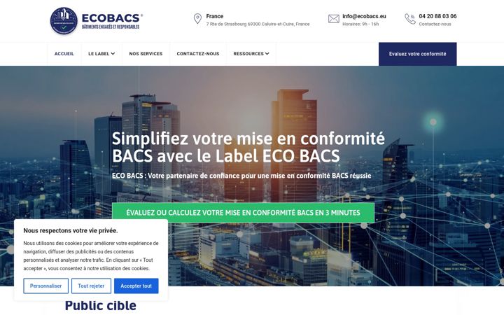 Screenshot of ecobacs.eu