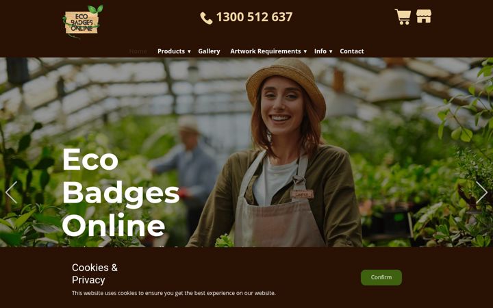 Screenshot of ecobadgesonline.com.au