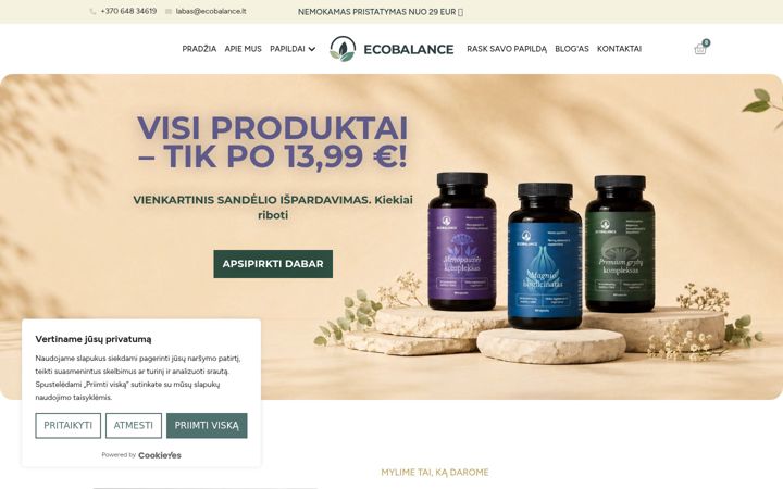 Snímek obrazovky ecobalance.lt