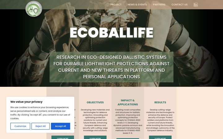 Screenshot of ecoballife.eu