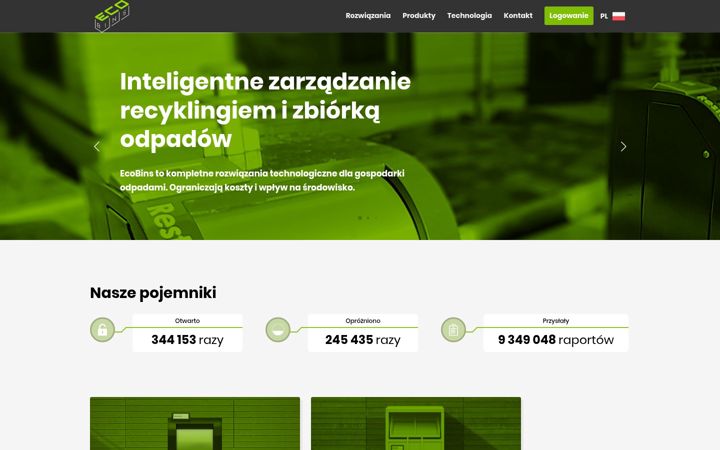 Screenshot of ecobins.pl