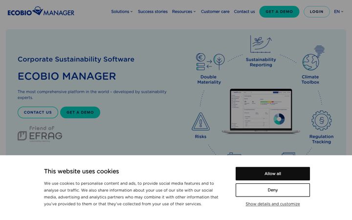 Screenshot of ecobiomanager.com