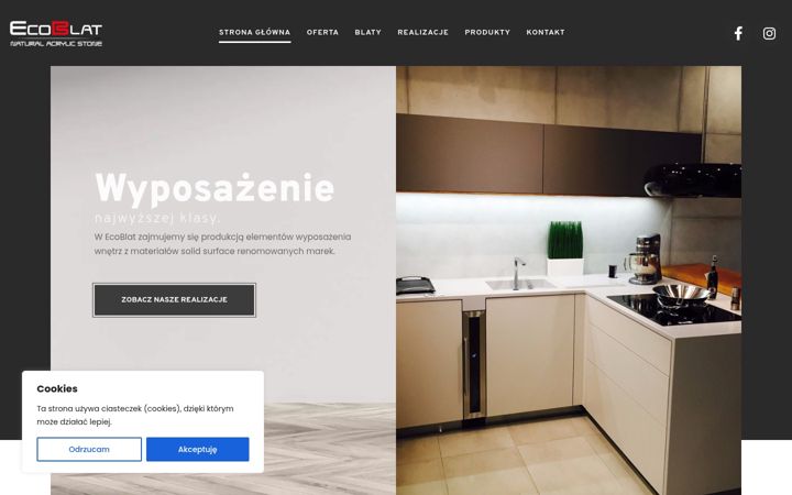 Kuvakaappaus sivustosta ecoblat.pl