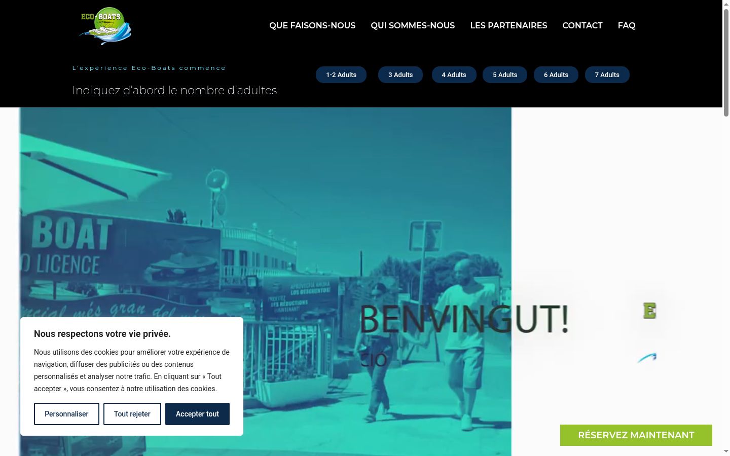 Screenshot of the consent banner shown before any interaction