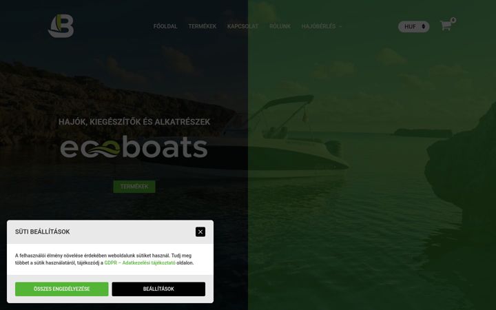 Ekraanipilt saidist ecoboats.hu