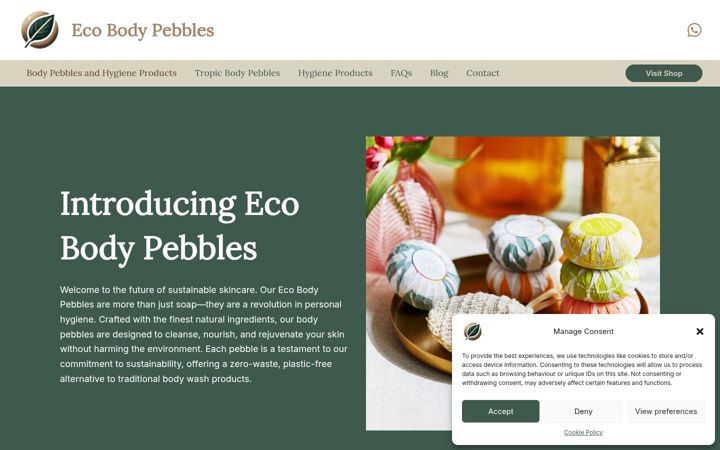 Screenshot of ecobodypebbles.co.uk