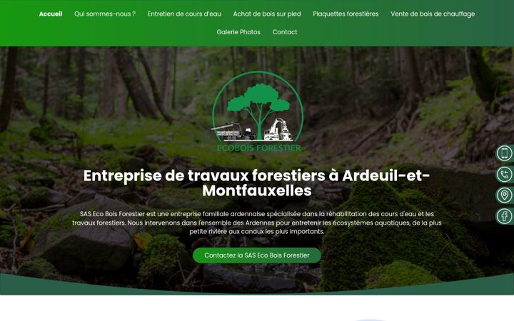 Screenshot of ecobois-forestier.fr