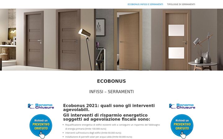 Screenshot of ecobonusinfissi-serramenti.it