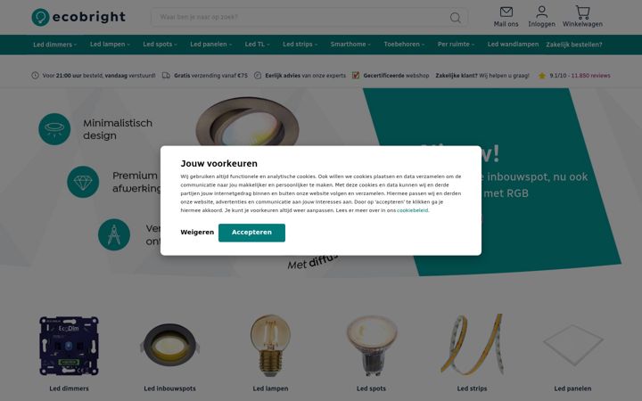 Screenshot of ecobright.be