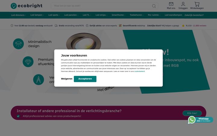 Screenshot of ecobright.nl
