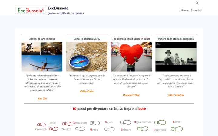 Screenshot of ecobussola.it