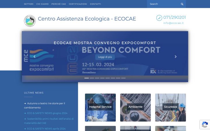 Screenshot of ecocae.it