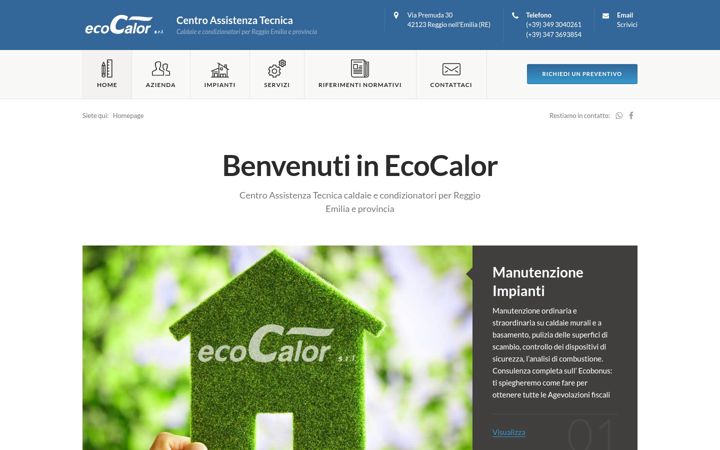 Screenshot of ecocalorsrl.com