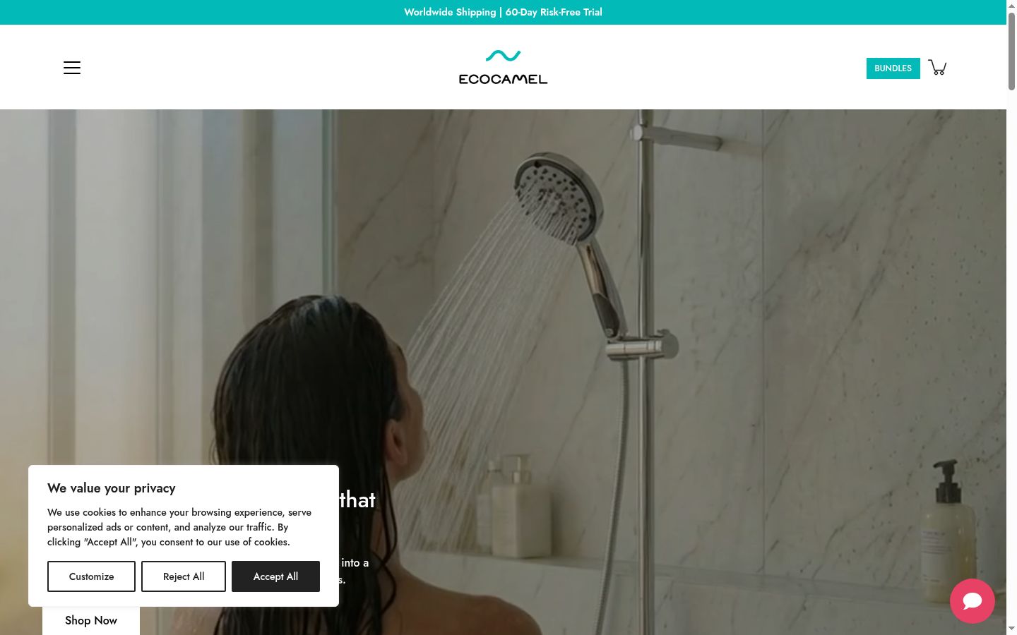 Screenshot del banner di consenso mostrato prima di qualsiasi interazione