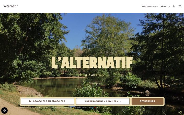 Screenshot of ecocampinglalternatif-auvergne-insolite.com