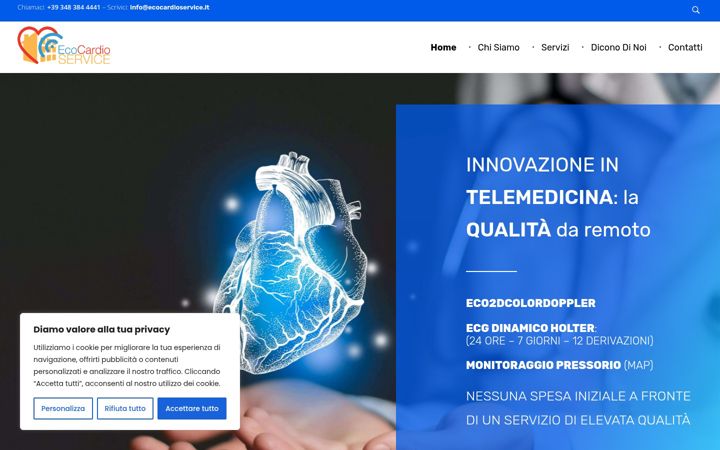 Screenshot of ecocardioservice.it