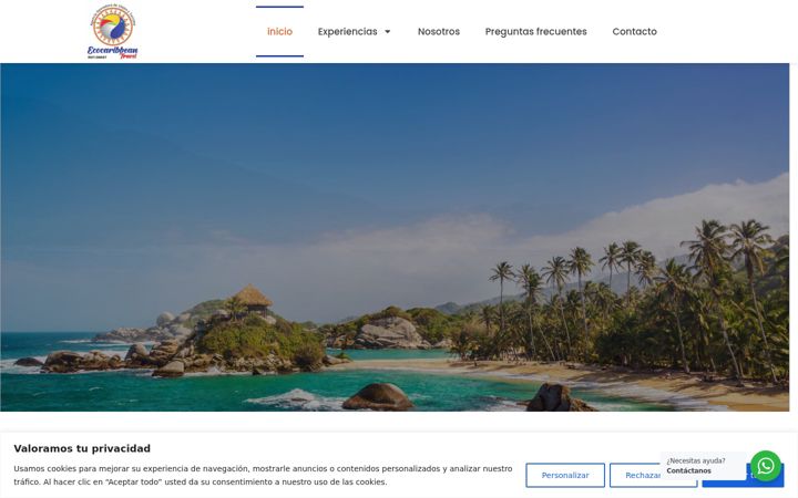 Screenshot του ecocaribbeantravel.com.co