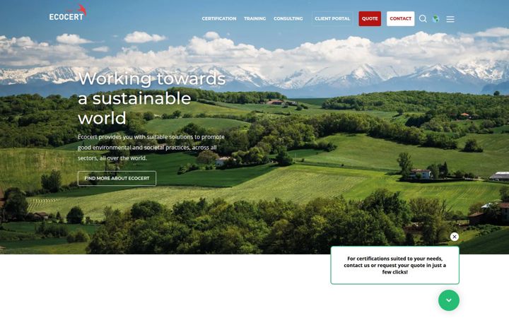 Skärmbild av ecocert.com