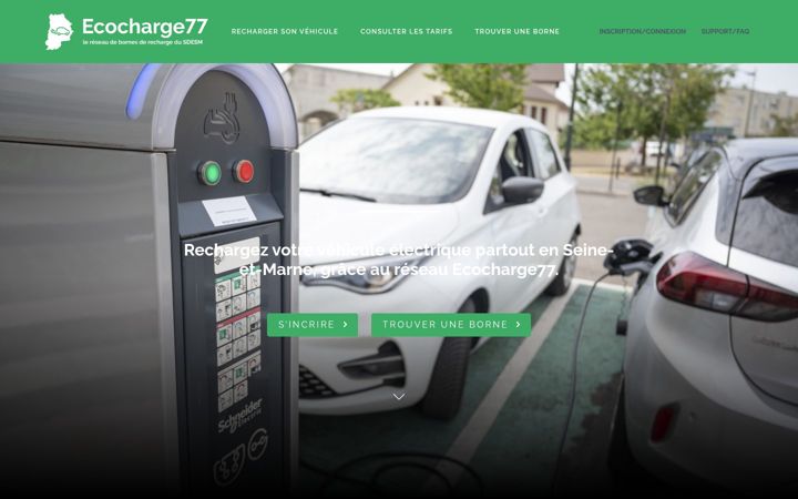 Captură de ecran a ecocharge77.fr