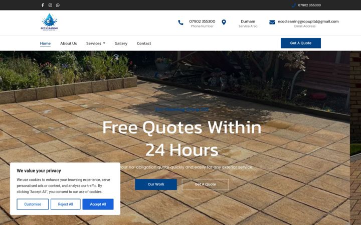 Screenshot of ecocleaninggroupltd.co.uk