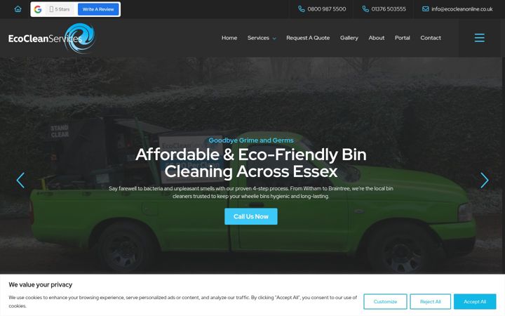 Screenshot of ecocleanonline.co.uk