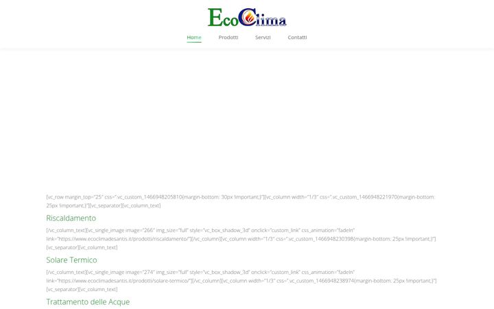 Screenshot stránky ecoclimadesantis.it