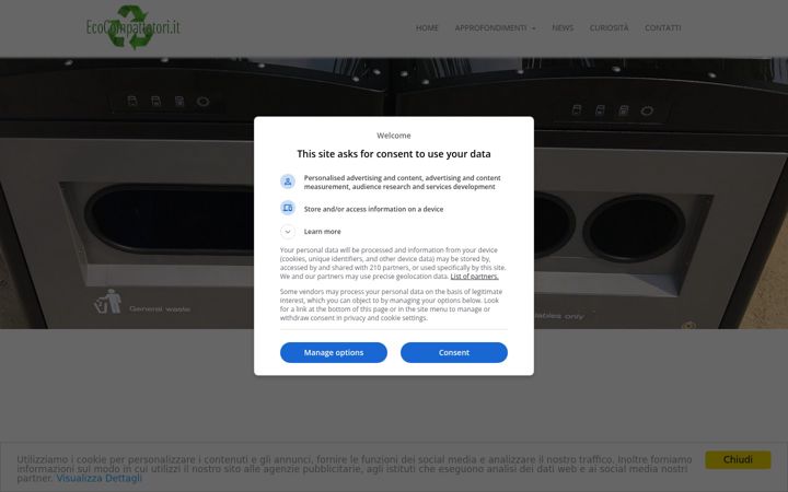 Screenshot of ecocompattatori.it