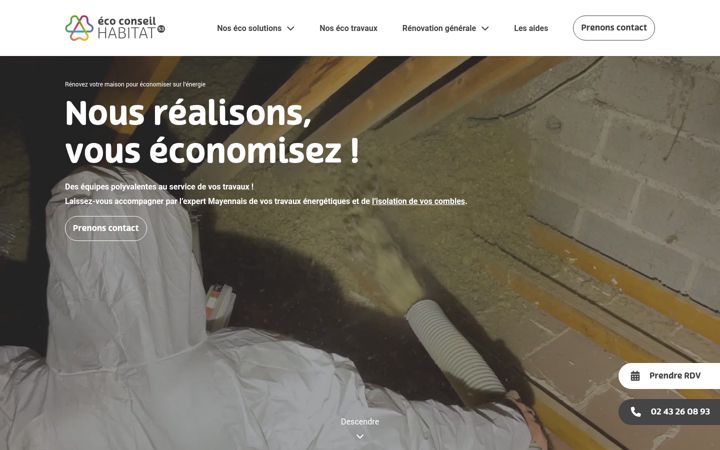Screenshot of ecoconseilhabitat.fr