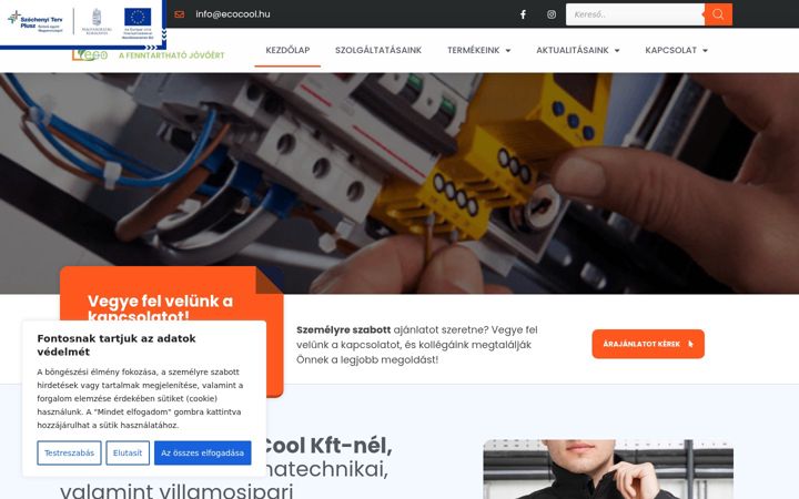 Ekraanipilt saidist ecocool.hu