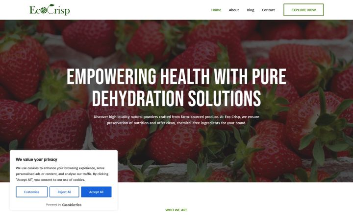 Screenshot of ecocrispagroprocessing.com