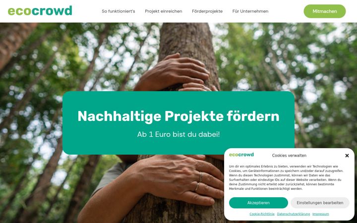 Screenshot of ecocrowd.de