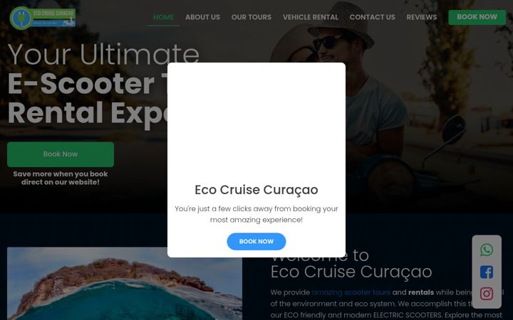 Screenshot of ecocruisecuracao.com