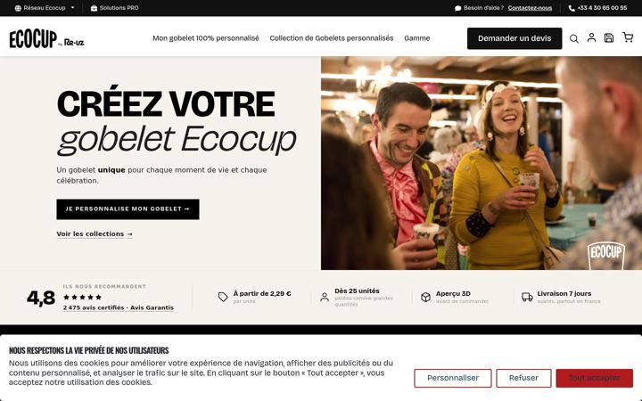 Screenshot of ecocup.com