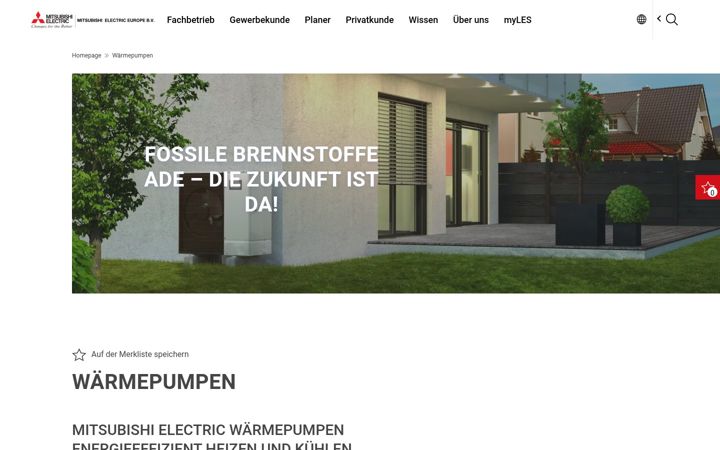 Screenshot of ecodan.de