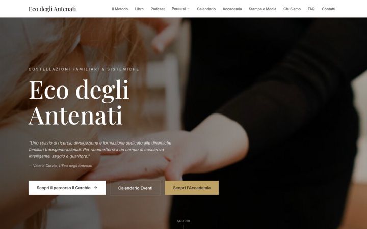 Screenshot of ecodegliantenati.it