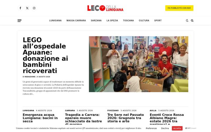 Screenshot of ecodellalunigiana.it