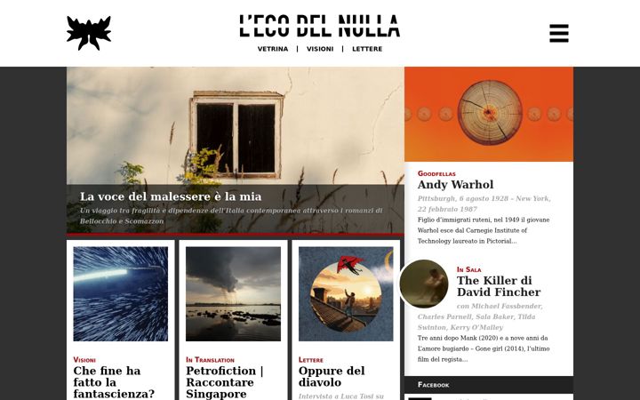 Screenshot of ecodelnulla.it